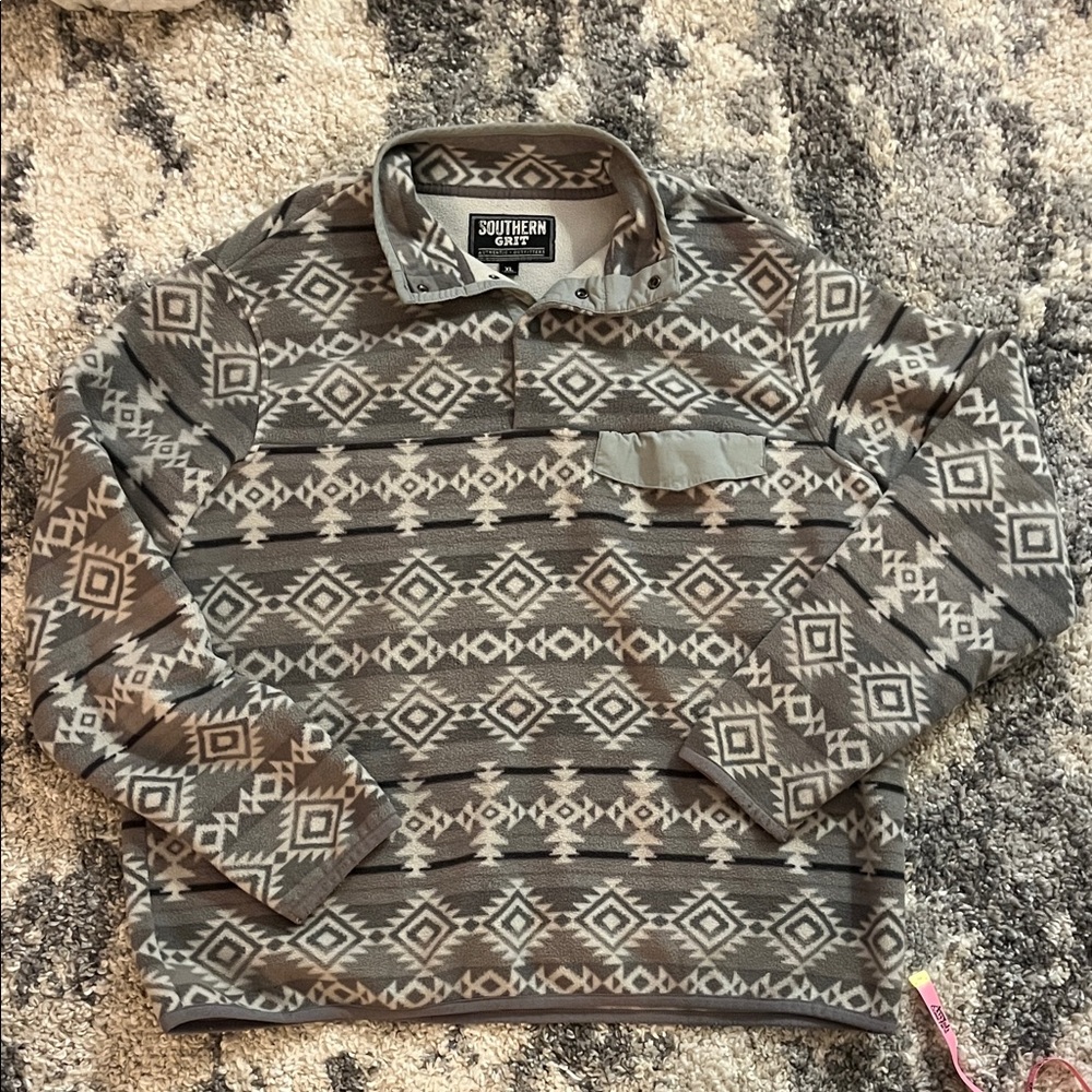 Southern Grit Fleece Pullover - XL